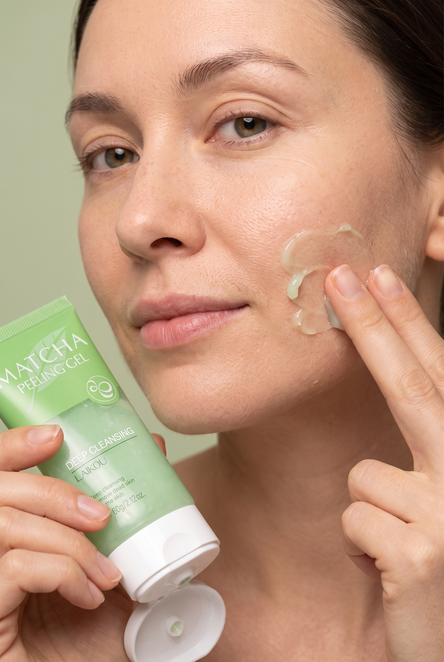 Gel exfoliant au matcha LAIKOU par Beauty Vellvet, vue 2