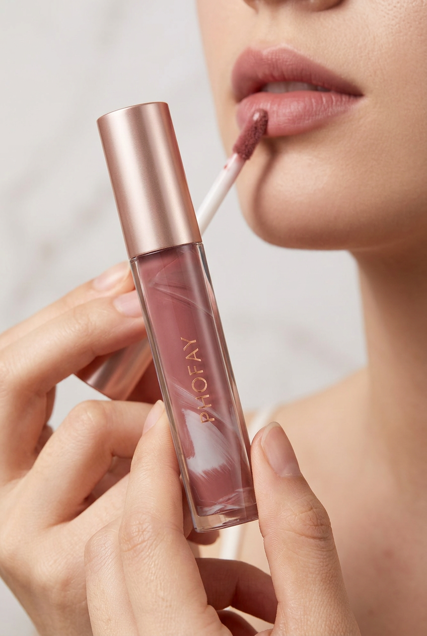 PHOFAY Rose Blooming Feuchtigkeitsspendendes Lipgloss von Beauty Vellvet, Ansicht 7