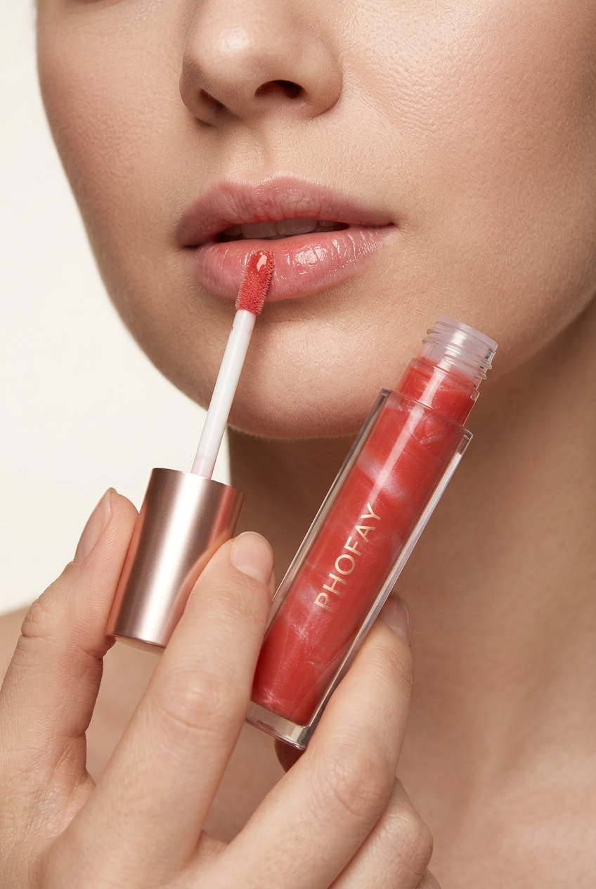 PHOFAY Rose Blooming Feuchtigkeitsspendendes Lipgloss von Beauty Vellvet, Ansicht 11