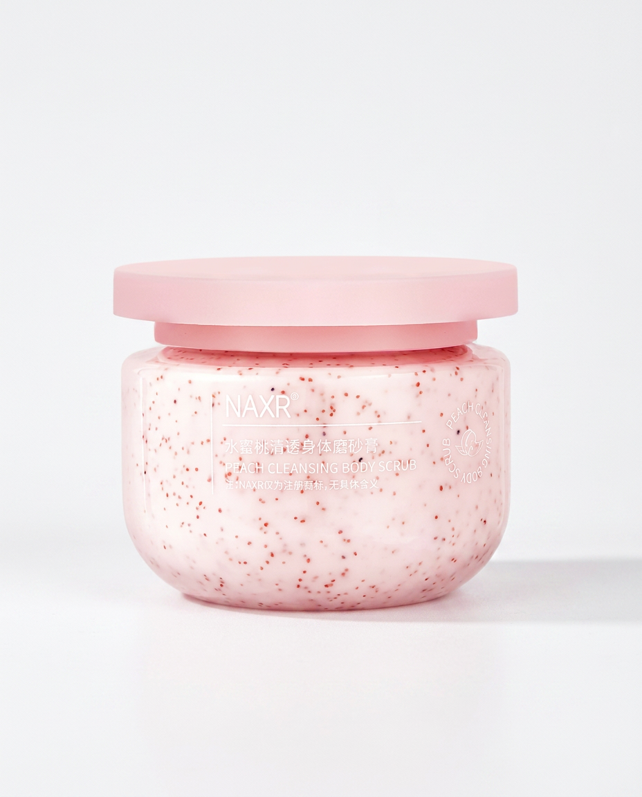 Perzikcrème lichaamsscrub van Beauty Vellvet