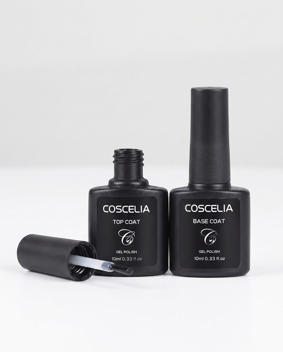 COSCELIA Base & Top Coat Gel Polish Duo, 2 × 10 mL by Beauty Vellvet