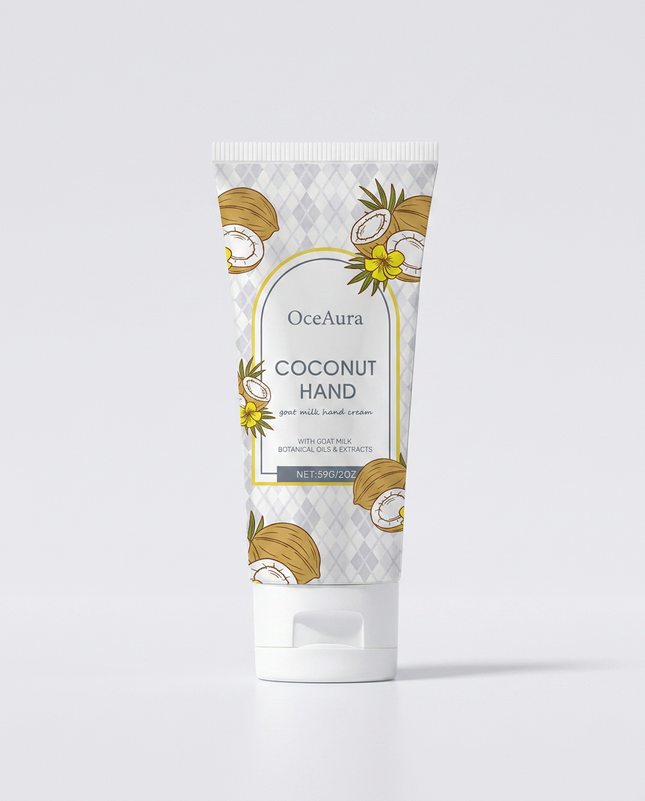 Crème pour les mains à la noix de coco OceAura par Beauty Vellvet