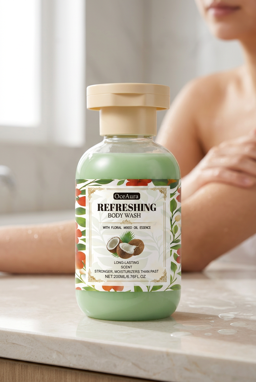 OceAura Rose & Lavendel Erfrischendes Duschgel von Beauty Vellvet, Ansicht 2