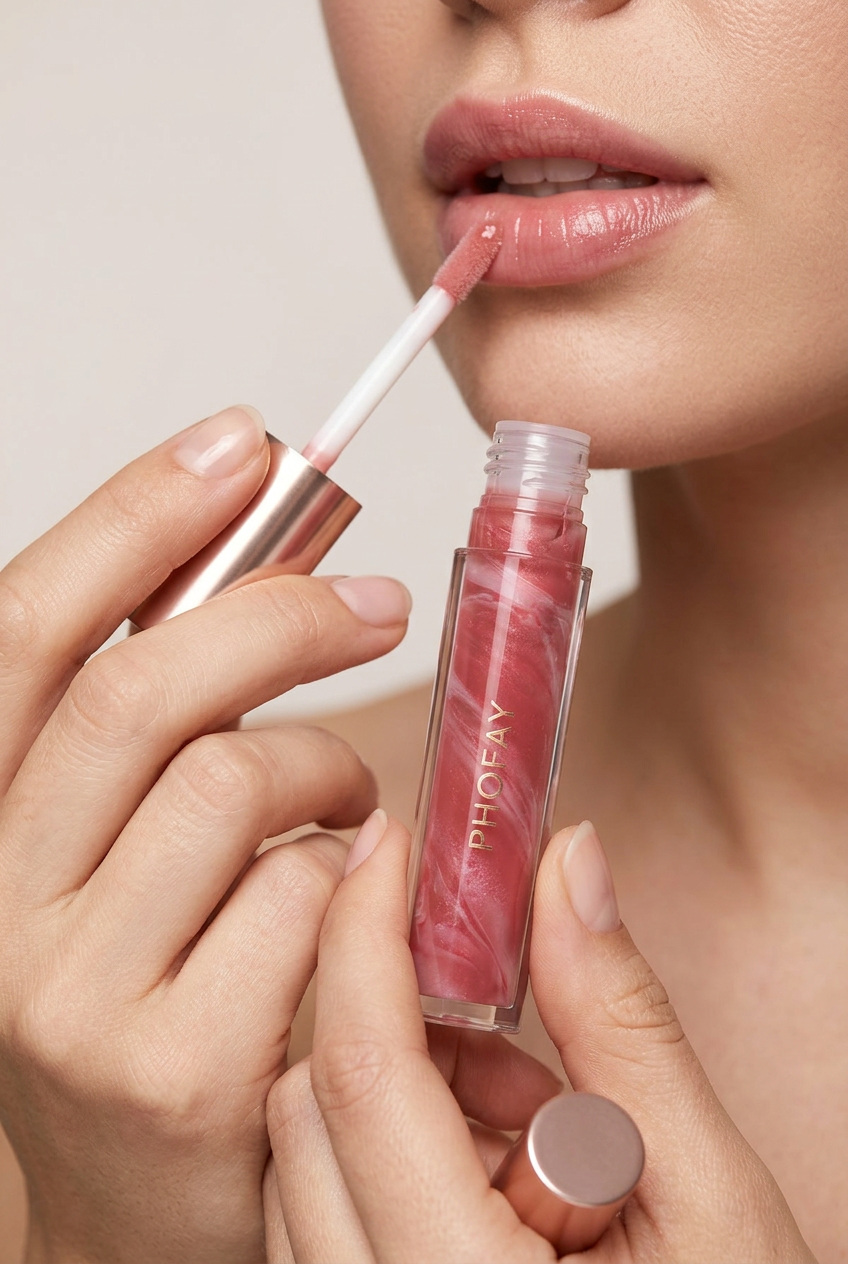 PHOFAY Rose Blooming Feuchtigkeitsspendendes Lipgloss von Beauty Vellvet, Ansicht 13