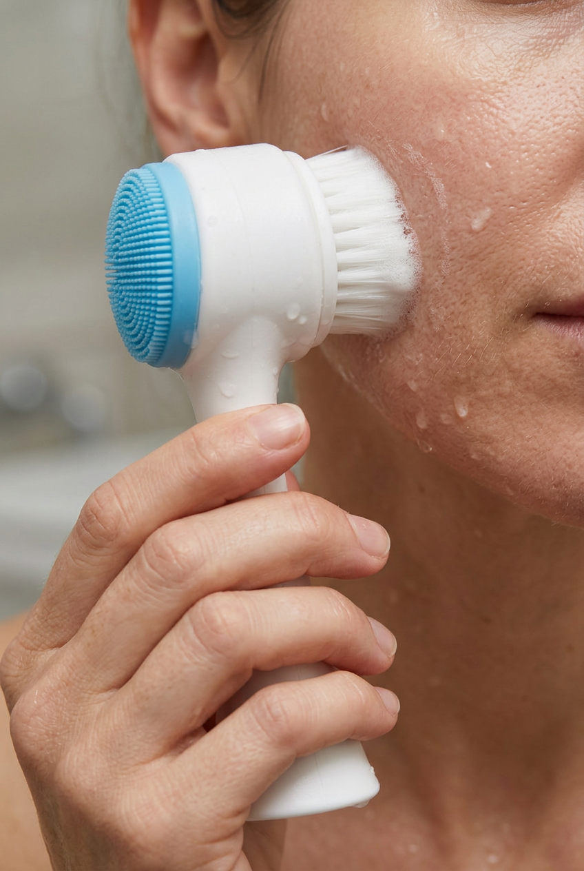 Dual-Sided Facial Cleansing Brush by Beauty Vellvet, view 6
