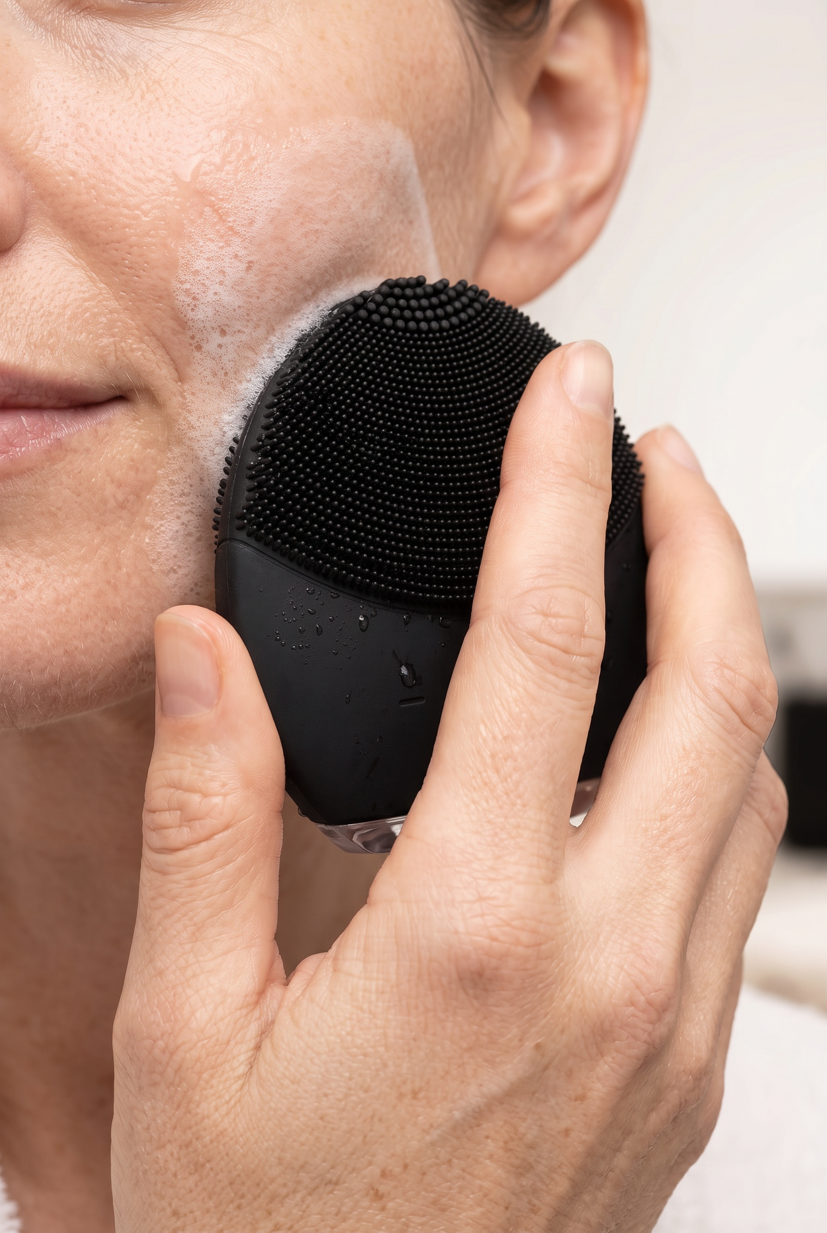 Brosse nettoyante visage sonique en silicone par Beauty Vellvet, vue 9