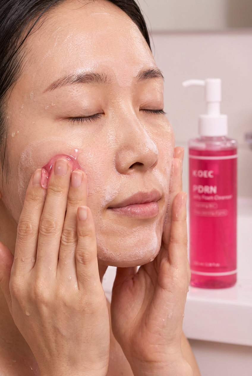 KOEC Jelly-schuimreiniger & Reinigingsolie van Beauty Vellvet, aanzicht 2