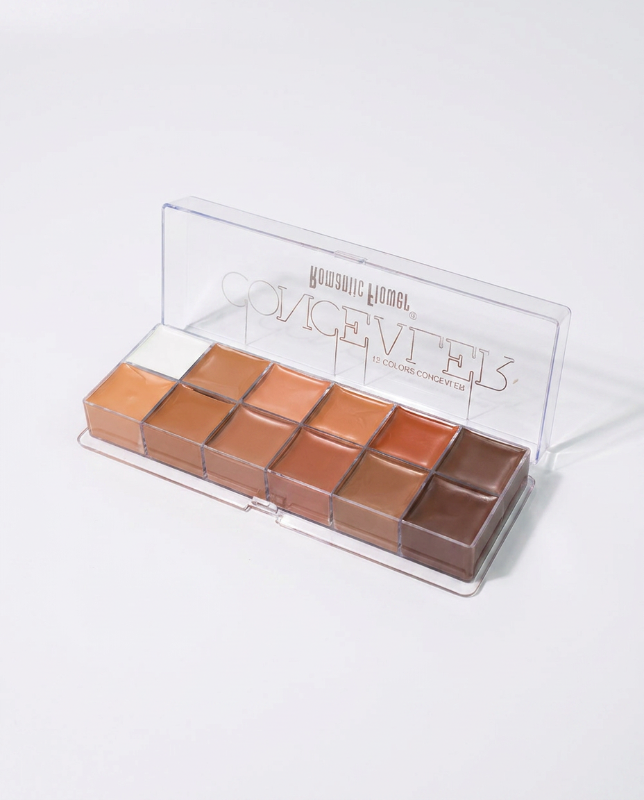 Romantic Flower 12-Farben Creme-Concealer-Palette — 12 Farben Concealer