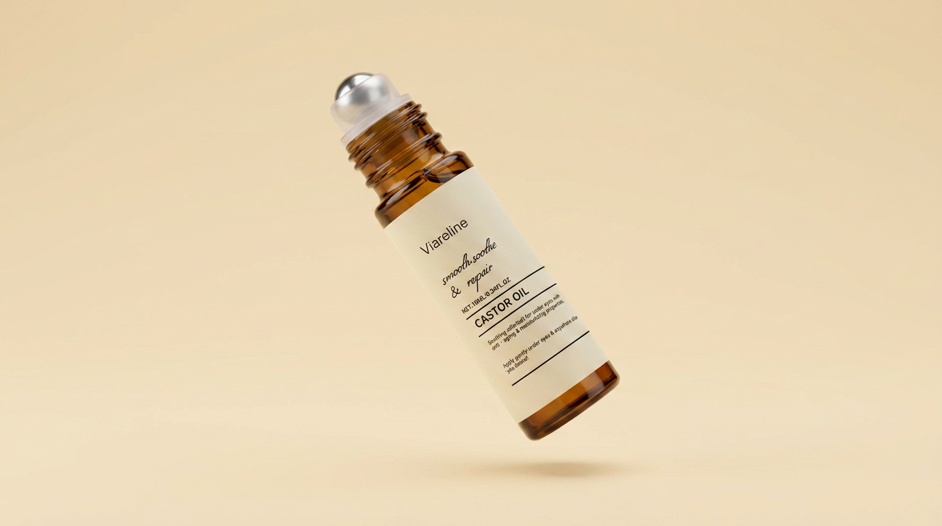 Viaerline Castor Oil Roll-On Contour des Yeux, 10 mL