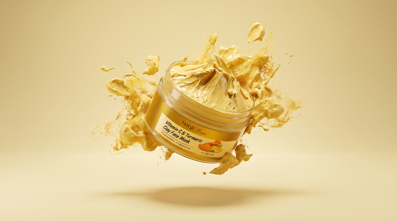 Hoygi Vitamin C & Turmeric Clay Face Mask, 120 g