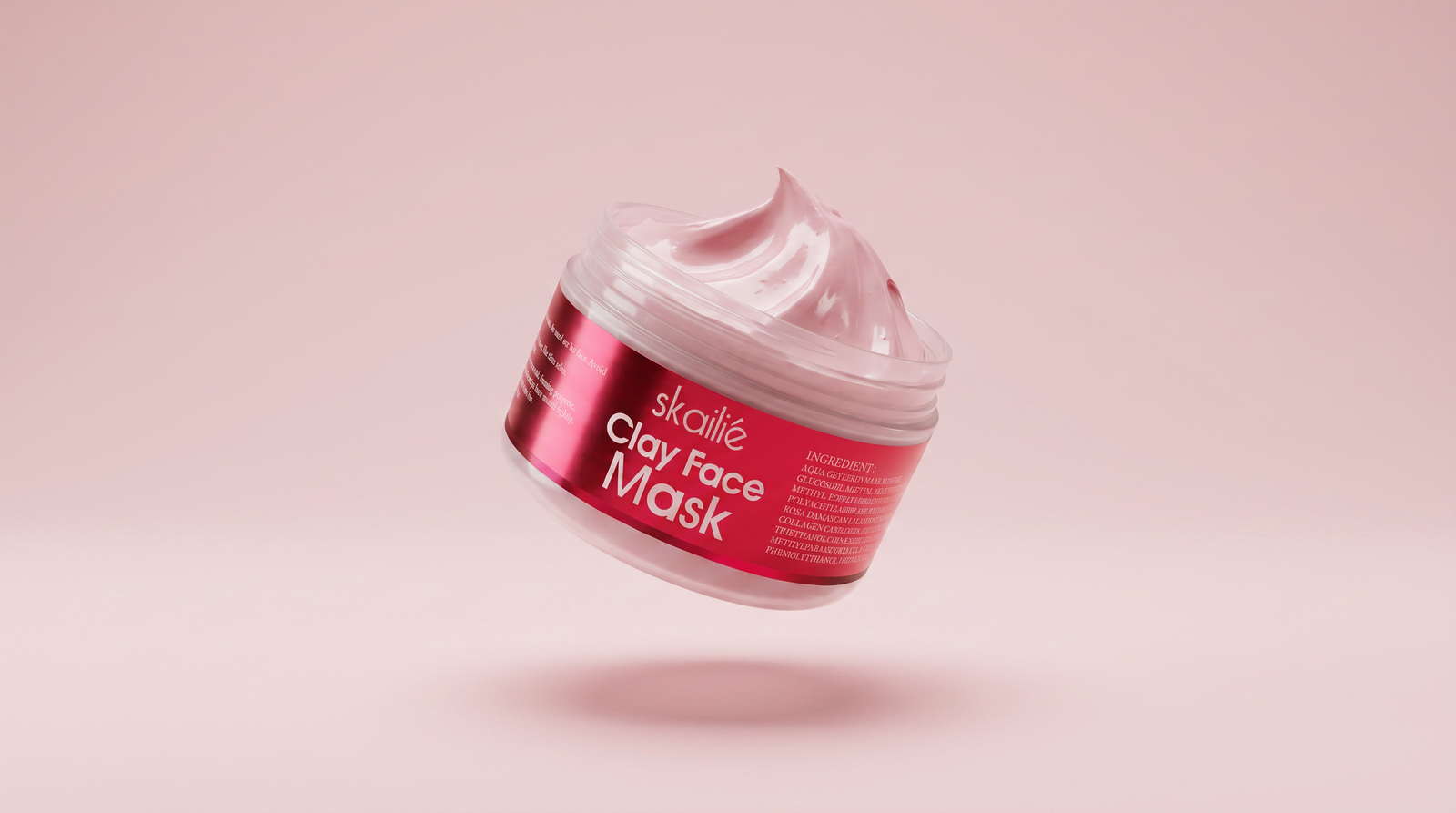 Skailie Rose Clay Face Masker, 100 g