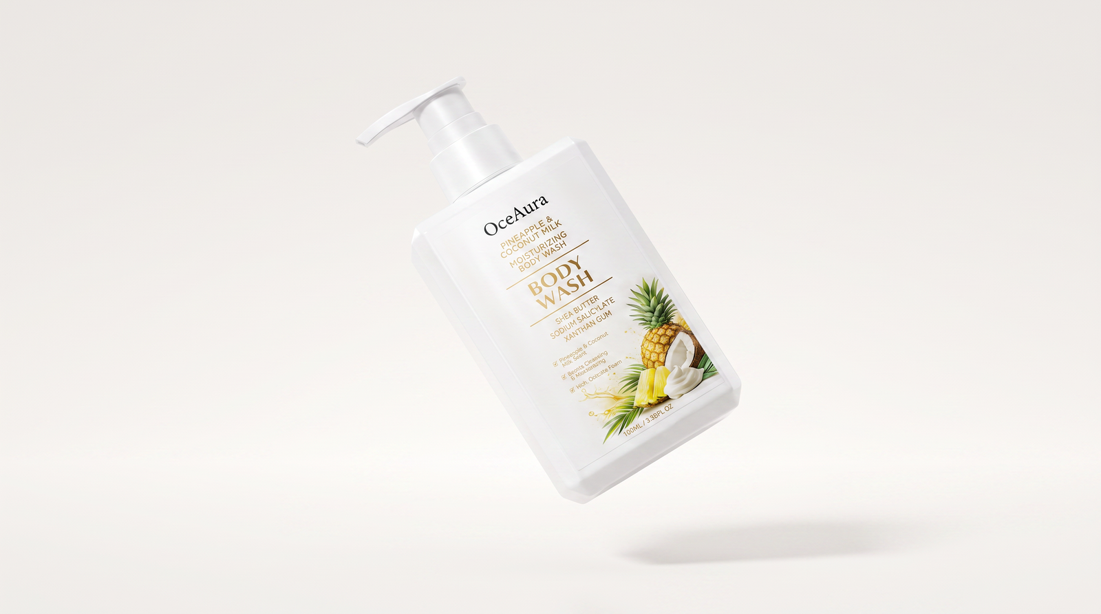 OceAura Pineapple & Coconut Feuchtigkeitsspendendes Duschgel, 100 mL