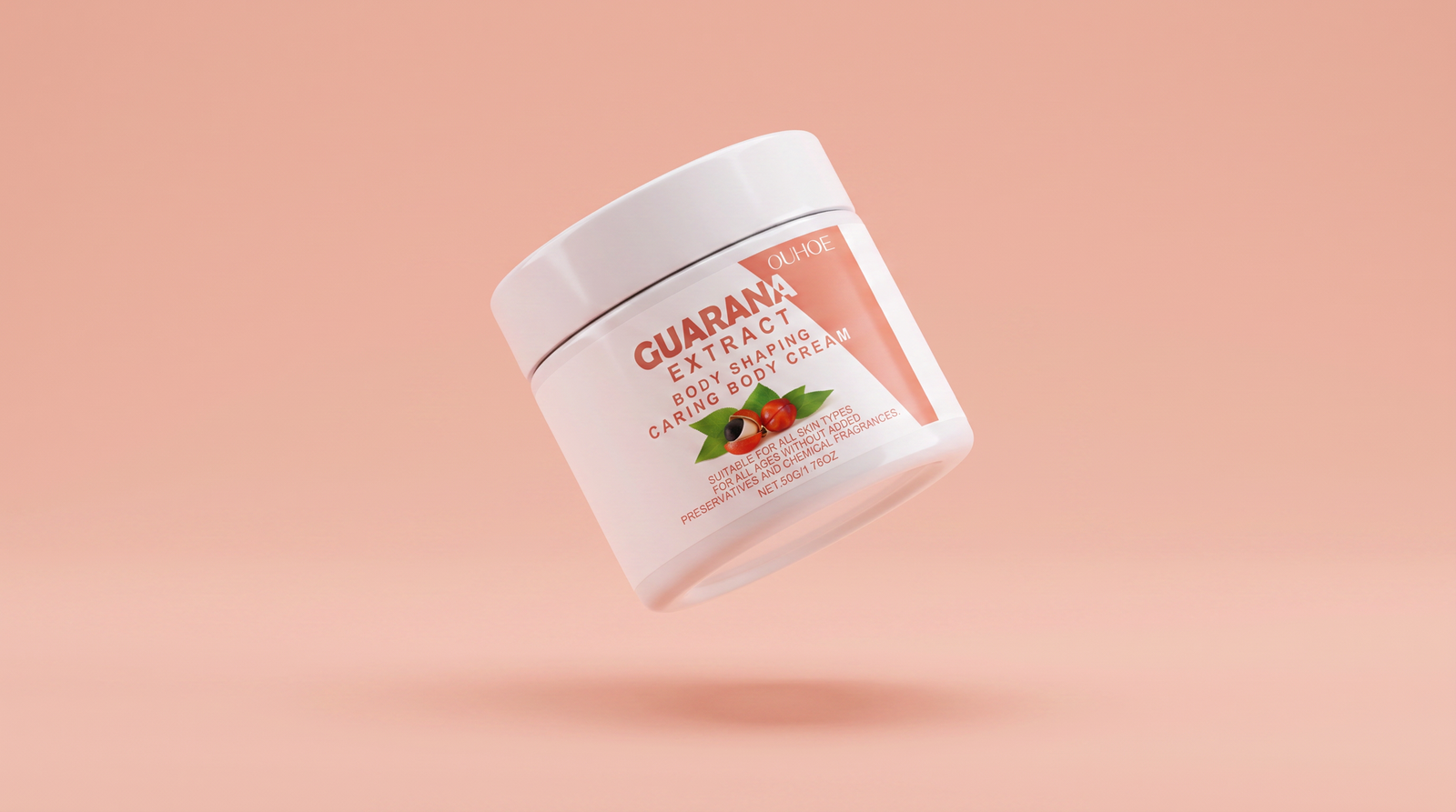 OUHOE Guarana Extract Körpercreme, 50 g