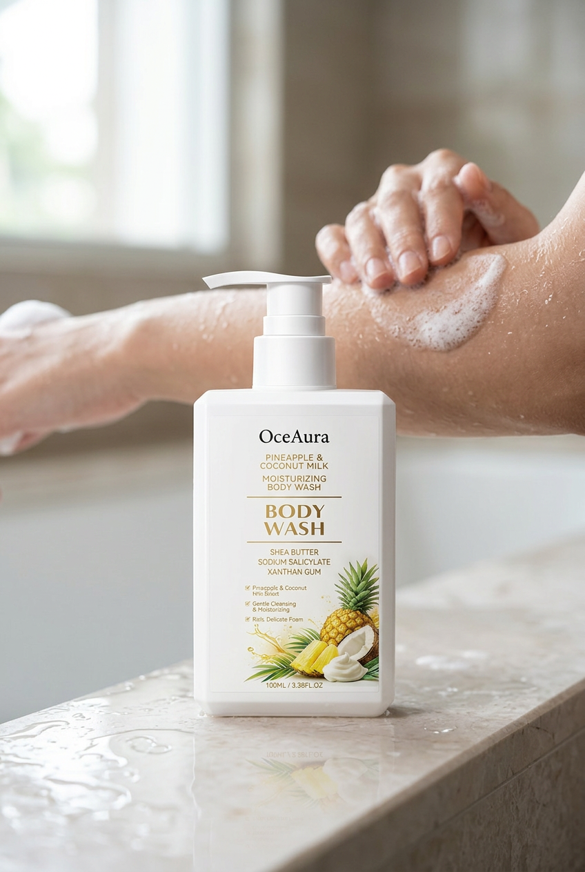 OceAura Ananas & Kokosnuss Feuchtigkeitsspendendes Duschgel von Beauty Vellvet, Ansicht 2